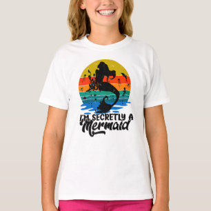 Vintag Retro Sonnenuntergang heimlich eine Meerjun T-Shirt