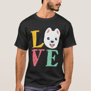 Vintag Retro Spitz Liebe Niedlich Welpe Funny Dog T-Shirt