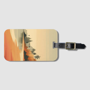 Vintag/Retro-Strand/tropisch Gepäckanhänger