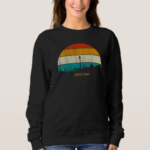Vintag Retro Style Deutschland skyline city Düss Sweatshirt