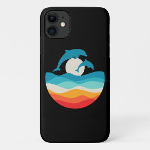 Vintag Retro Summer Time Beach Dolphin Case-Mate iPhone Hülle