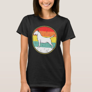 Vintag Retro Sunset Bull Terrier Dog T-Shirt
