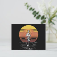 Vintag Retro Sunset Halloween Zombie Hand Beängsti