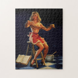 Vintag Retro Taffy maker Pinup Girl