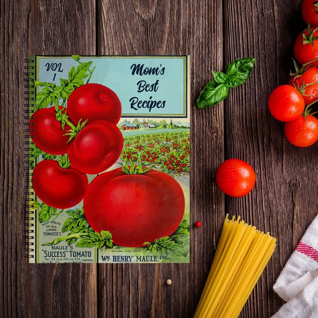 Vintag Retro Tomato Rezept Kochbuch Muttertag Notizbuch (Von Creator hochgeladen)