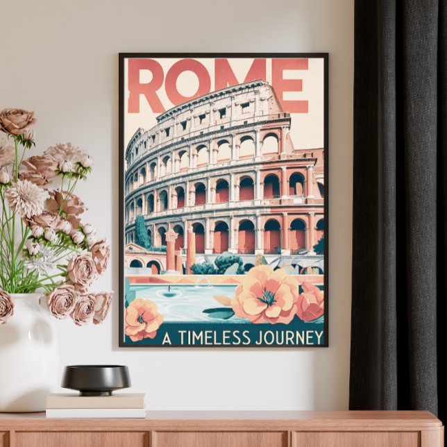Vintag Retro Travel Poster - Rom, Italien (Von Creator hochgeladen)