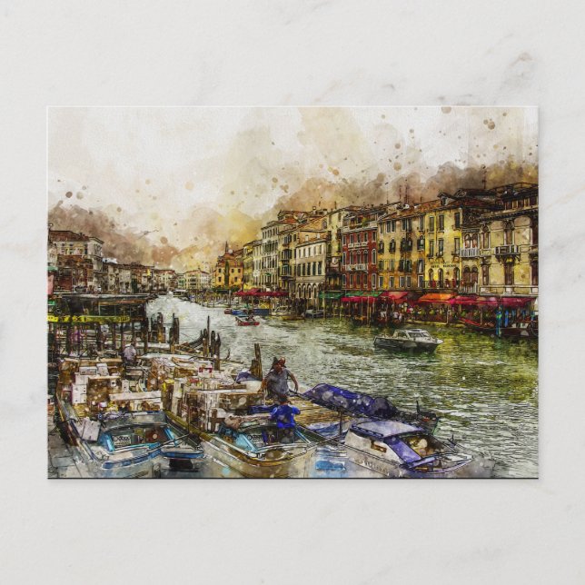 Vintag Retro Venedig Italien Tourismus Postkarte (Vorderseite)