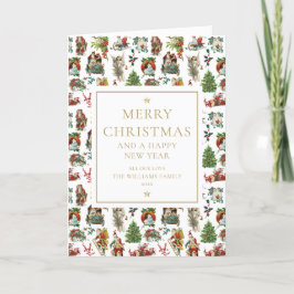 Vintag Retro-Weihnachten Feiertagskarte