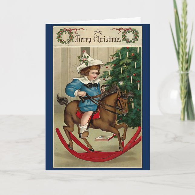 Vintag Retro Weihnachten Kundenfreundlichkeit Karte (Vorderseite)