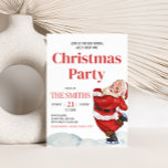 Vintag Retro Weihnachten Party Einladung<br><div class="desc">Verbringen Sie den Feiertagssjubiläum mit unserer individuell gestaltbaren Weihnachtsdruckeinladung,  die sich perfekt für Ansammlungen und Familienfeiern eignet. Mit eleganten Designs und leicht zu bearbeitenden Texten Set diese Einladung den Ton für eine fröhliche Urlaubssaison. 45SE C</div>