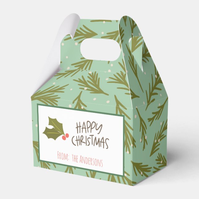 Vintag Retro Weihnachtsbeleuchtung Geschenkschachtel (Vorderseite)