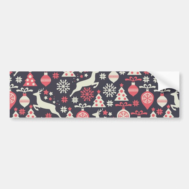 Vintag Retro Weihnachtsfeiertag Autoaufkleber (Vorne)