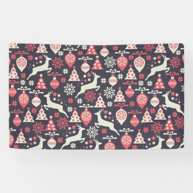 Vintag Retro Weihnachtsfeiertag Banner (Horizontal)