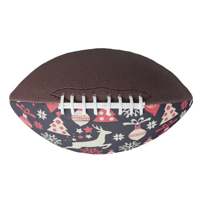 Vintag Retro Weihnachtsfeiertag Football (Vorderseite)