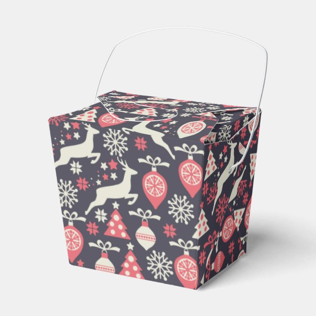 Vintag Retro Weihnachtsfeiertag Geschenkschachtel (Vorderseite)