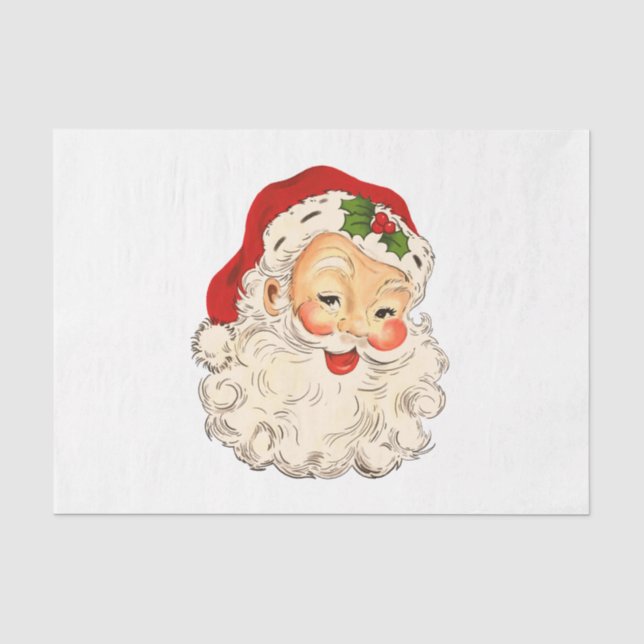 Vintag Retro Weihnachtsfeiertag Seidenpapier (Vorderseite)