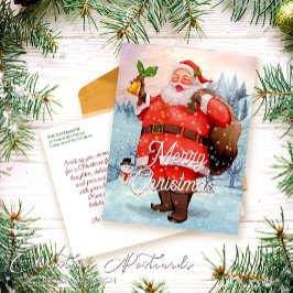 Vintag Retro Weihnachtsgrüße Feiertagspostkarte