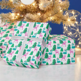 Vintag Retro Weihnachtsmann Geschenkpapier
