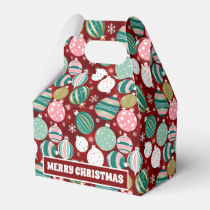 Vintag Retro Weihnachtsschmuck und Schneeflocken Geschenkschachtel