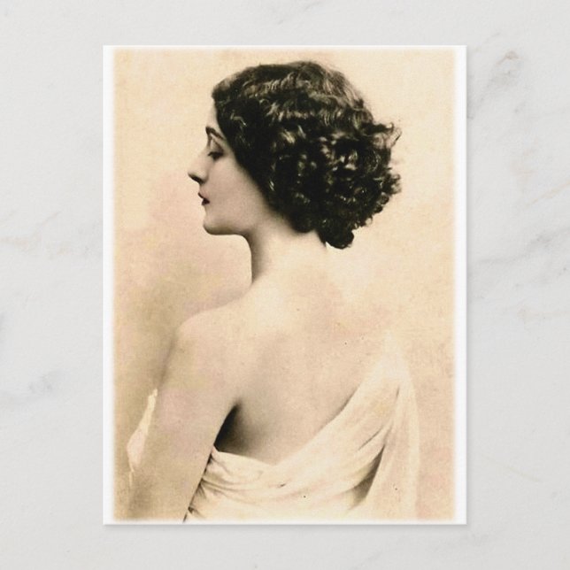 Vintag Retro Women Art Fotografy Young Woman Postkarte (Vorderseite)