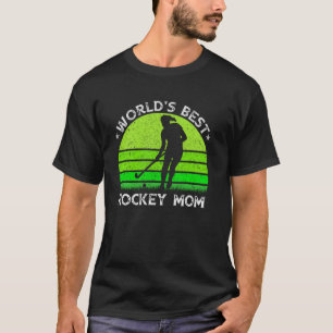 Vintag Retro World S Best Hockey Mama Silhouette S T-Shirt