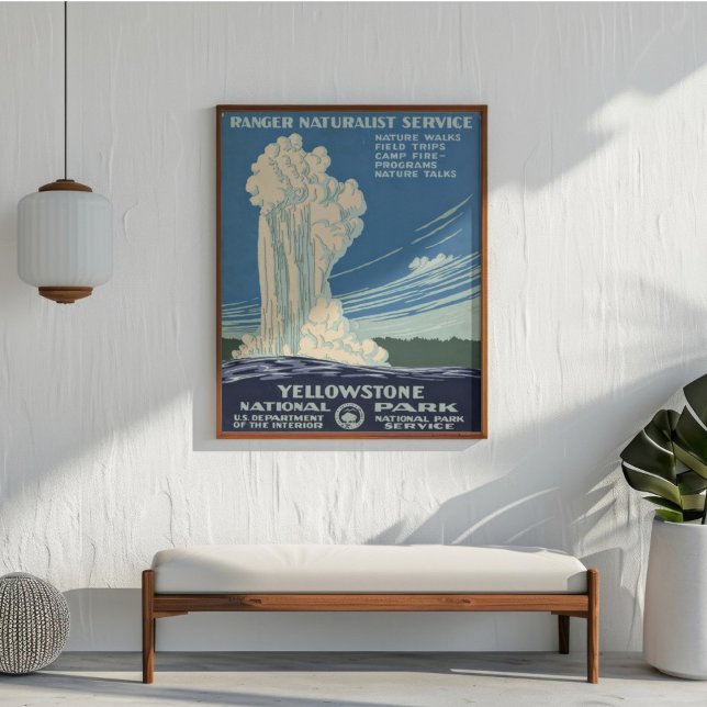 Vintag Retro Yellowstone Nationalparkreise Poster (Von Creator hochgeladen)