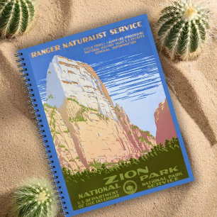 Vintag Retro Zion Nationalparkreise Notizbuch
