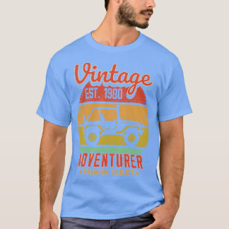 Vintag RetroAdventurer Est 1980 Geburtstagsgeschen T-Shirt