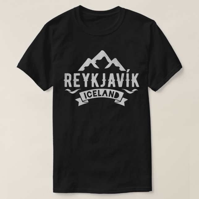 Vintag Reykjavik Island T-Shirt (Design vorne)