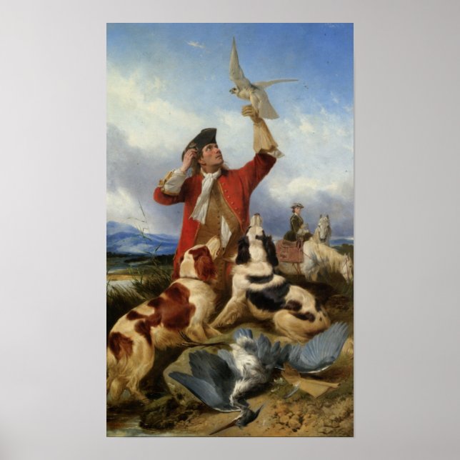 Vintag Richard Ansdell Bird Hogs Animal Hawking Poster (Vorne)