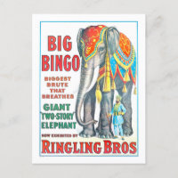 Vintag Ringling Bros Circus Ad - Großer Elefant