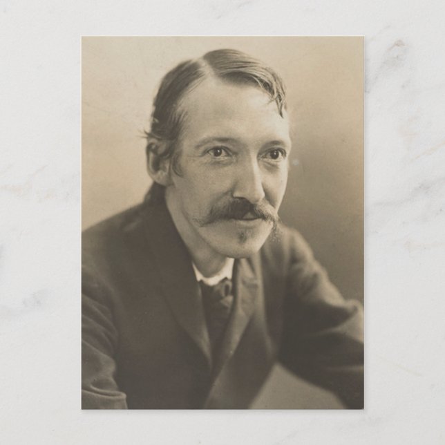 Vintag Robert Louis Stevenson Foto Portrait Postkarte (Vorderseite)