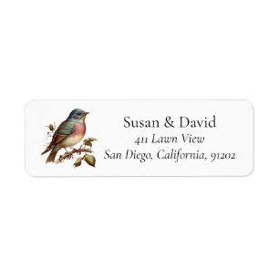 Vintag Robin Bird Personalisierte Adresse
