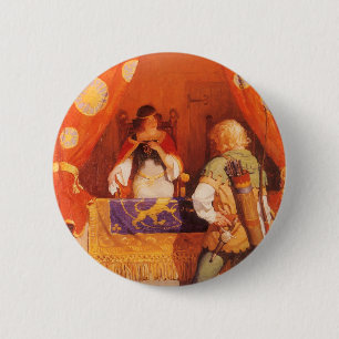 Vintag Robin Hood trifft Maid Marian von NC Wyeth Button