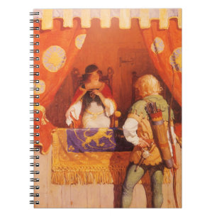 Vintag Robin Hood trifft Maid Marian von NC Wyeth Notizblock