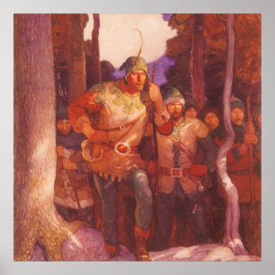 Vintag Robin Hood und Seine frohen Männer von NC W Poster