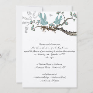 Vintag Robin's Egg Blue Wedding Einladungen