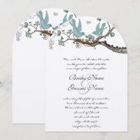 Vintag Robin's Egg Blue Wedding Einladungen