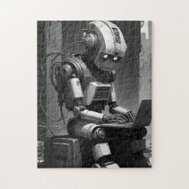 Vintag Robot AI Retro Tech Cyberpunk