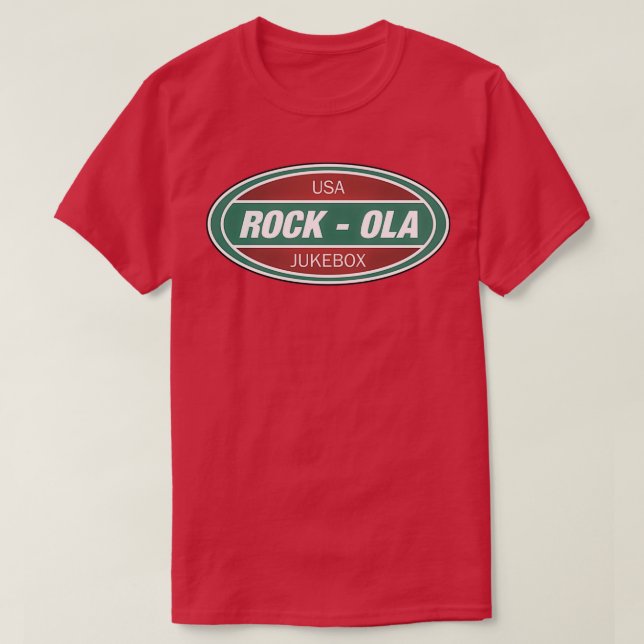 Vintag Rock Ola Jukebox T-Shirt (Design vorne)