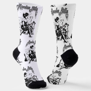 Vintag Rockabilly Guitar Sound Socken