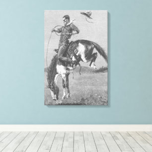 Vintag Rodeo Cowboys, Bucking Bronco von Remington Leinwanddruck