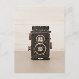 Vintag Rolleiflex Twin-Objektivkamera Postkarte