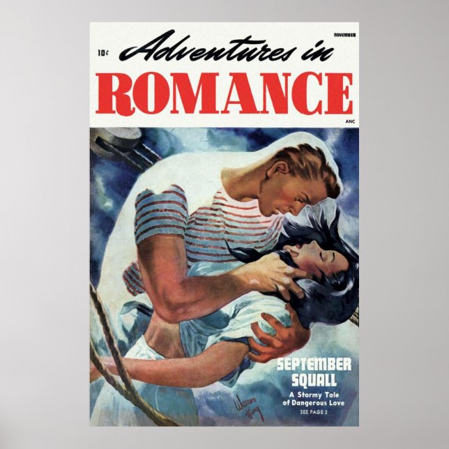 Vintag Romance Comic Buchübersicht Poster (Vorne)