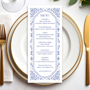 Vintag Romance Floral Wedding Menu Menükarte