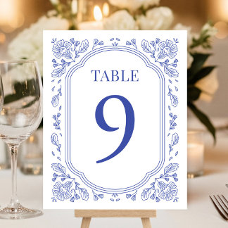Vintag Romance Floral Wedding Tischnummer