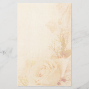 Vintag-romantische Rose Pergament-Geschirr Briefpapier