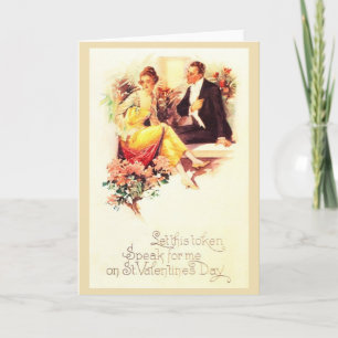 Vintag-romantische Valentinstag-Grußkarte Karte