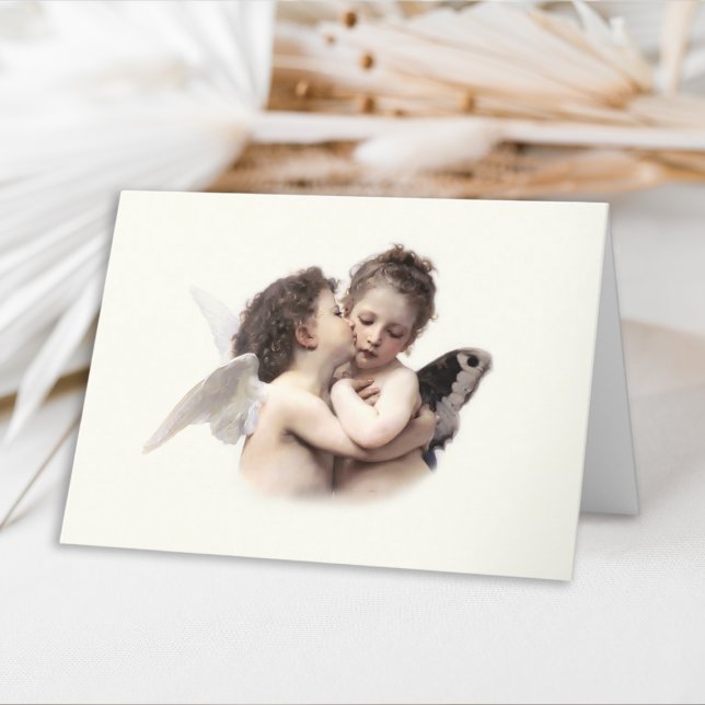 Vintag-Romantischer First Kiss Valentine Feiertagskarte (Von Creator hochgeladen)