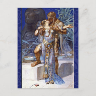 Vintag-romantisches Ehepaar Anthony-Kleopatra-Klas Postkarte